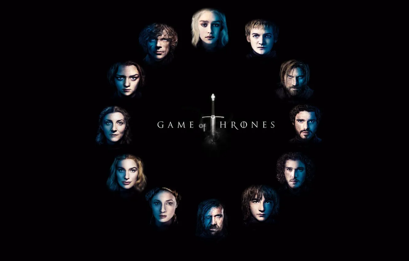 Photo wallpaper logo, background, series, Game of Thrones, Characters, HBO