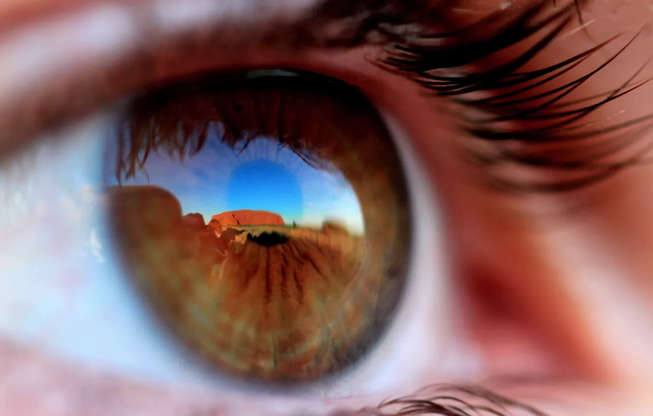 Photo wallpaper eyes, Australia, Uluru, Ayers Rock