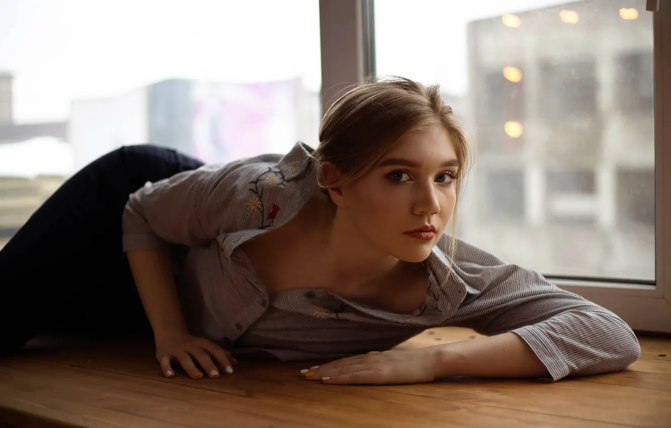 Photo wallpaper shirt, sponge, Masha, Maria Nikitina, Photographer Yulia Zhukova