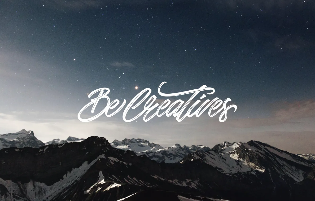 Photo wallpaper snow, landscape, mountains, nature