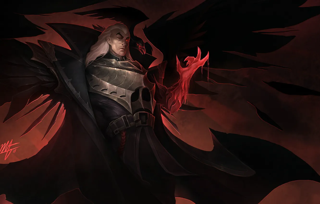 Photo wallpaper art, League of Legends, Riot Games, moba, Swain, the Master Tactician