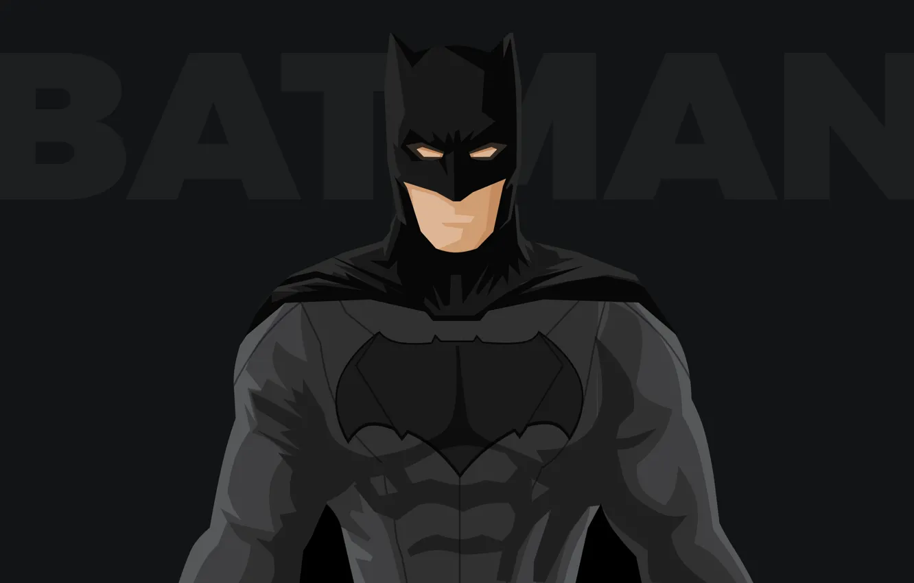 Photo wallpaper fiction, the inscription, black, vector, mask, costume, Batman, black background