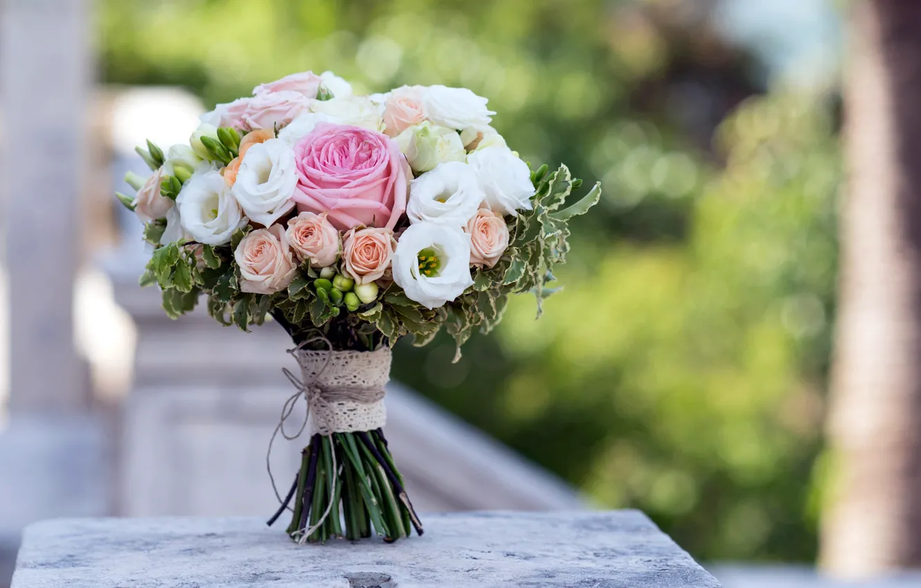 Photo wallpaper bouquet, tape, wedding