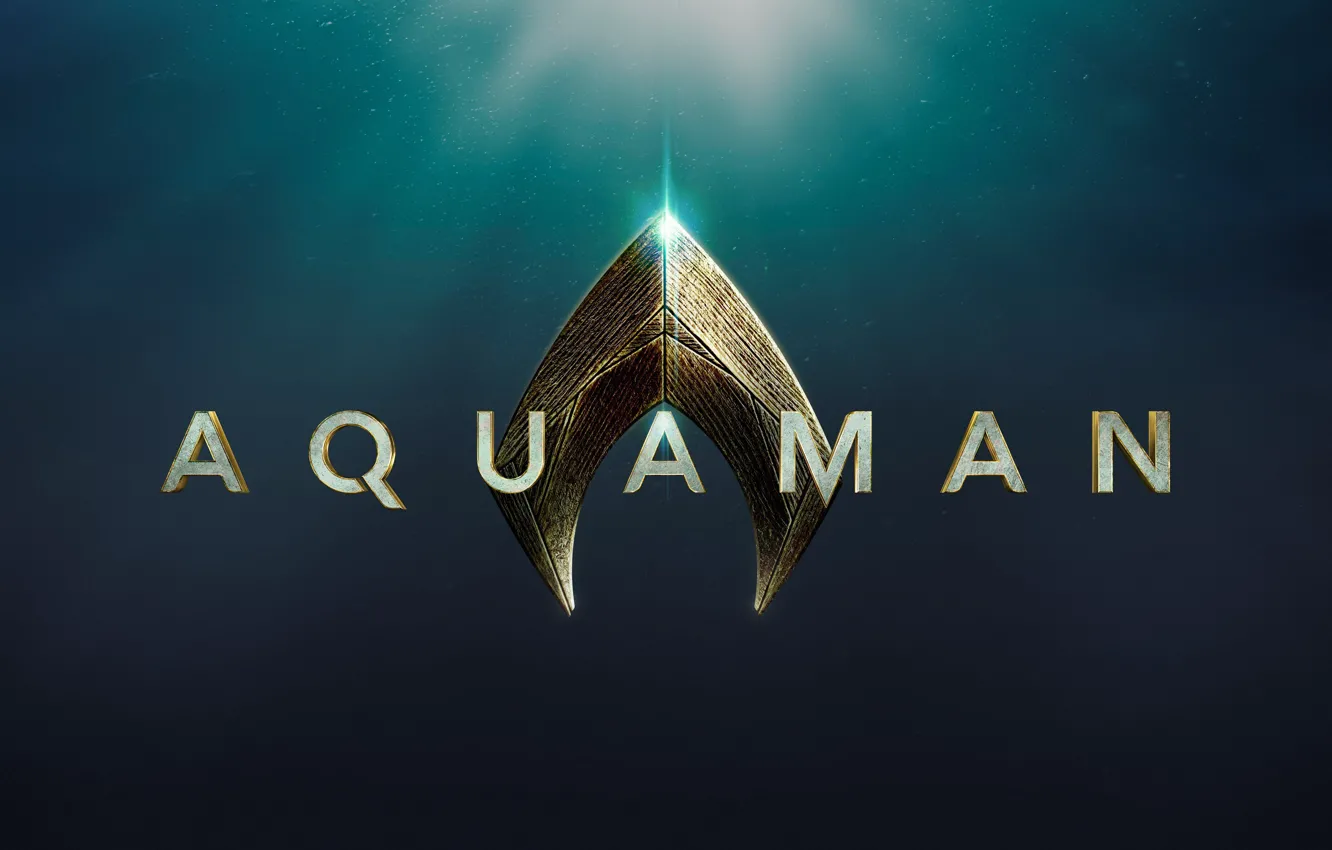 Photo wallpaper cinema, logo, sea, ocean, movie, hero, film, Aquaman