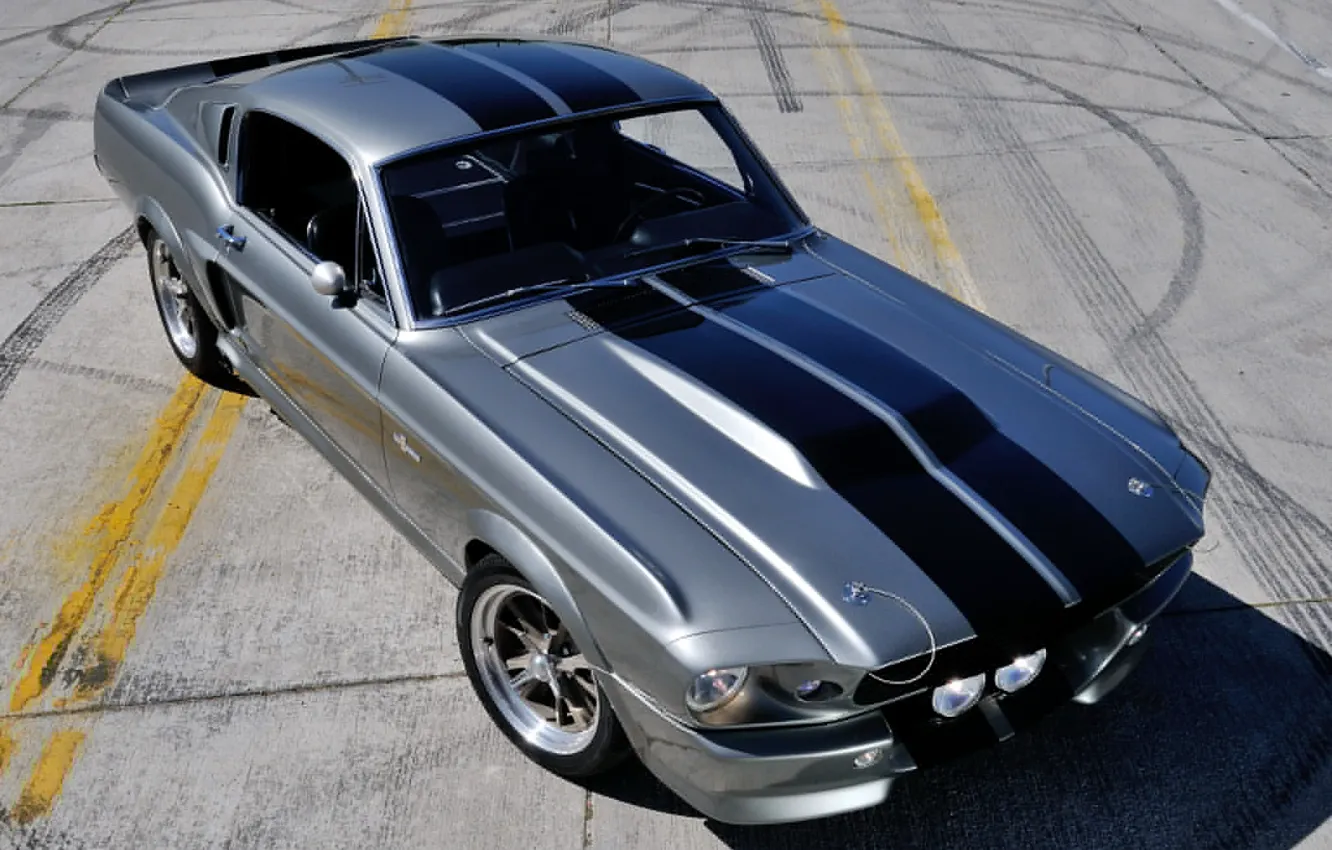 Photo wallpaper machine, Mustang, Ford, GT500, Mustang, Eleanor, muscle car, the front