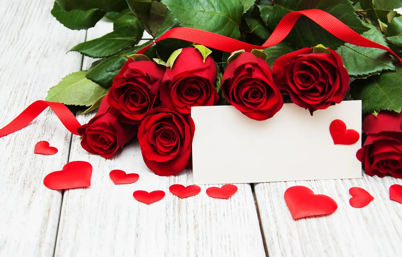 Photo wallpaper roses, red, love, buds, heart, flowers, romantic, roses