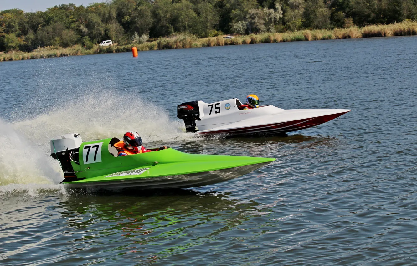 Photo wallpaper race, boat, speed