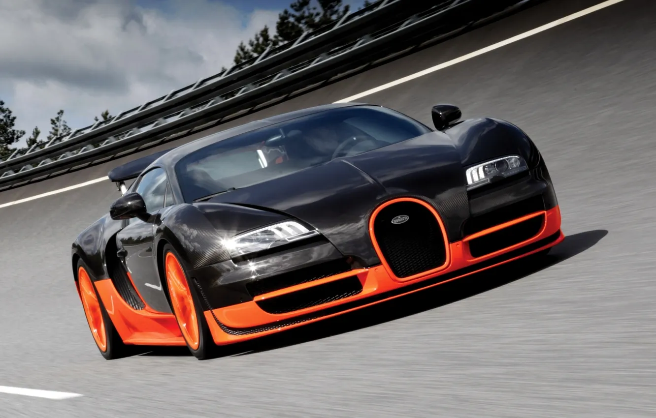 Photo wallpaper speed, track, Bugatti Veyron, Super Sport, Veyron, 16.4