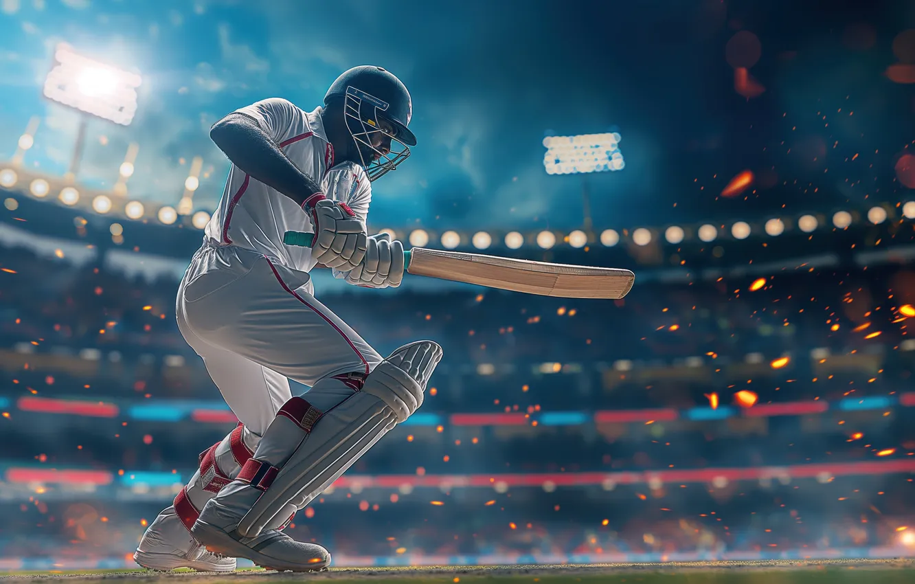 Photo wallpaper with, player, Match, cricket