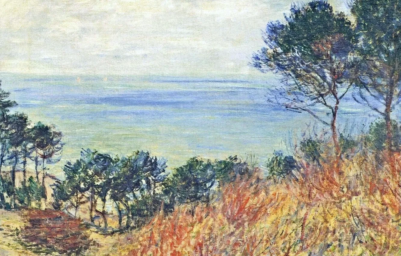Photo wallpaper landscape, picture, Claude Monet, The Coast Varanzhvile