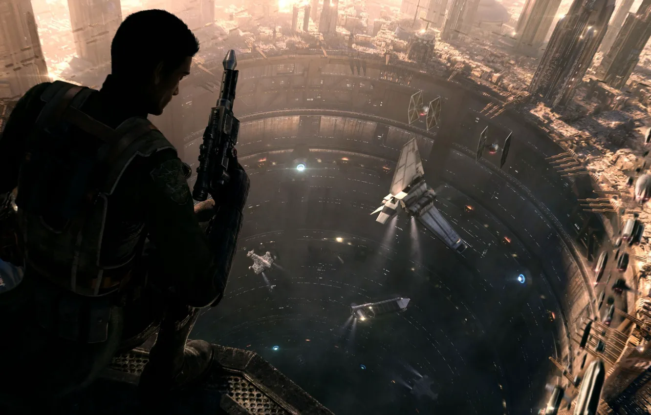 Photo wallpaper Star Wars, mercenary, 1313, Coruscant