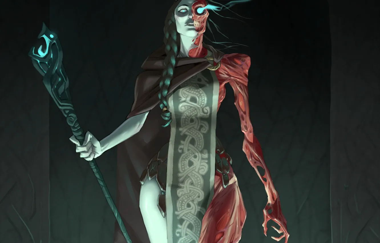 Photo wallpaper art, fantasy, art, Hel, dark fantasy