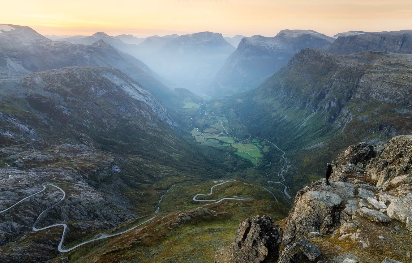 Photo wallpaper road, mountains, nature, Switzerland, gorge, serpentine