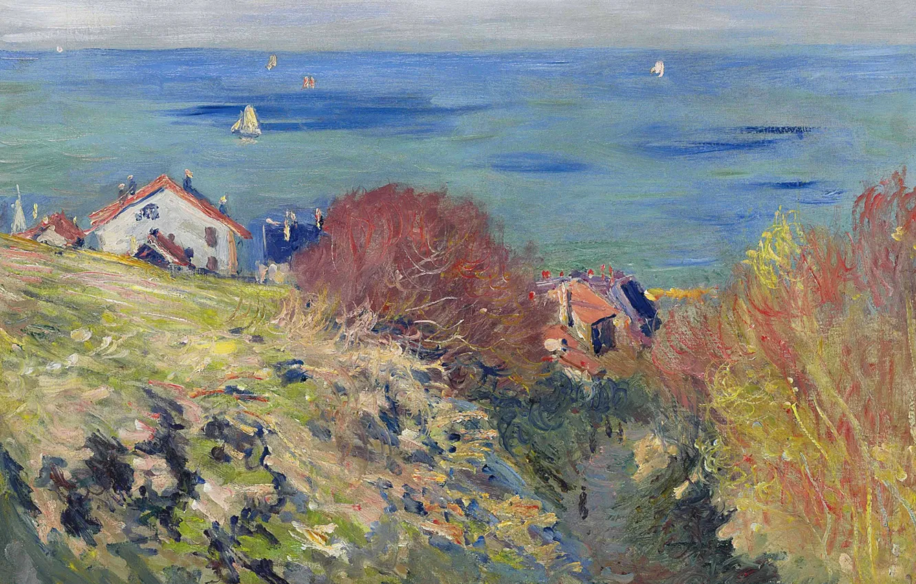 Photo wallpaper landscape, picture, Claude Monet, Pourville