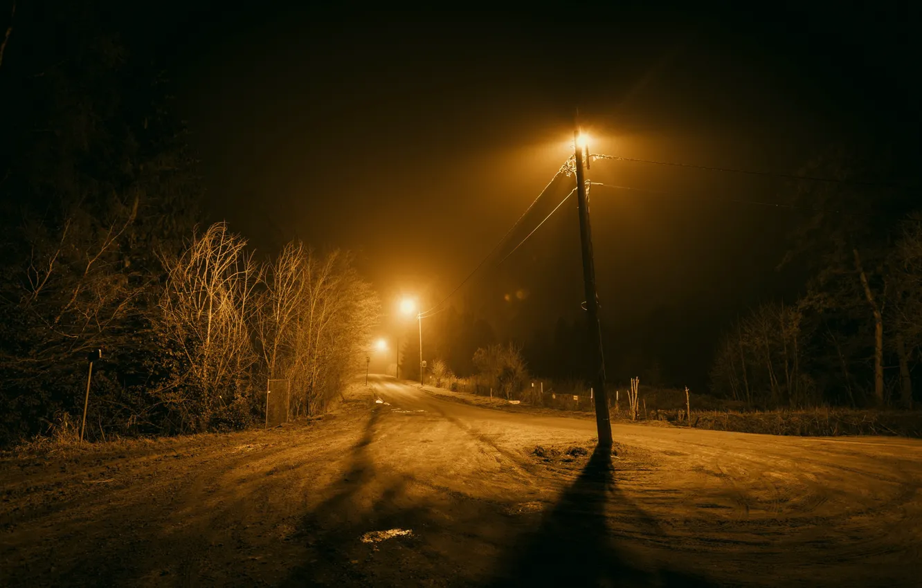 Photo wallpaper night, the city, street