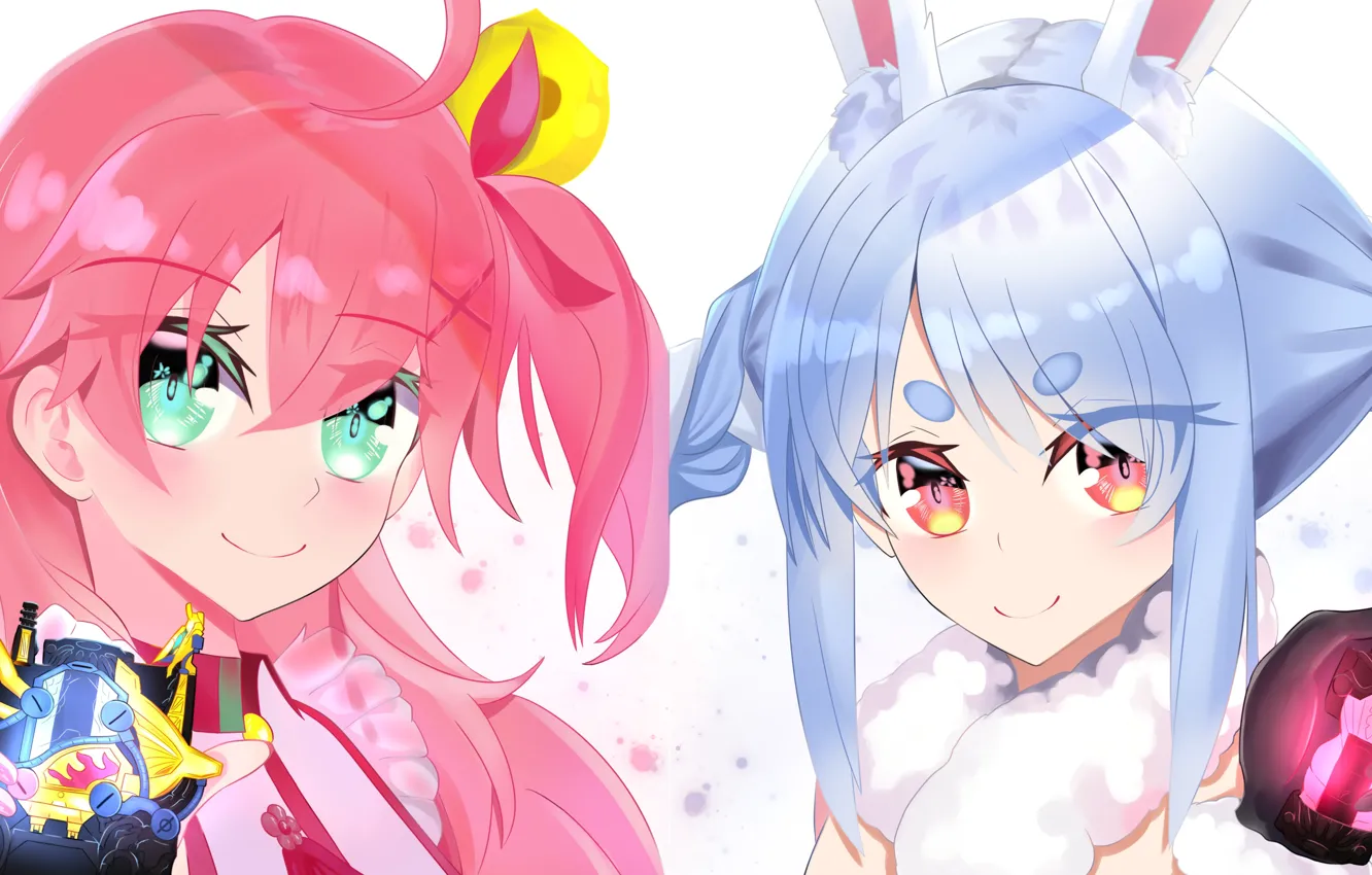 Photo wallpaper girl, Virtual Youtuber, Virtual youtuber, Sakura Miko, Usada Pekora