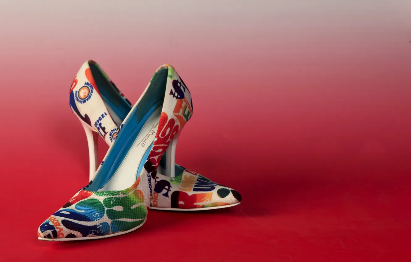 Photo wallpaper macro, background, shoes