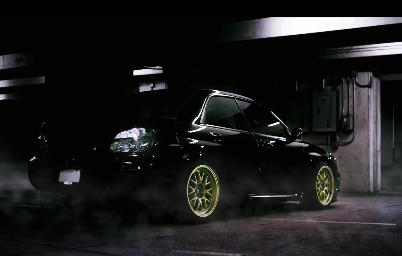 Photo wallpaper tuning, Subaru, WRX, black
