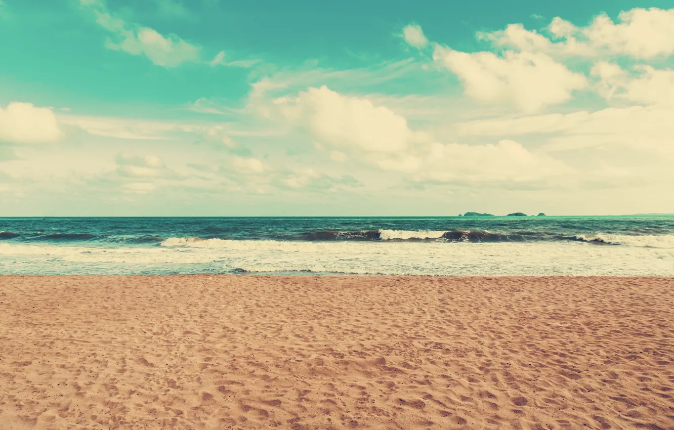 Photo wallpaper sand, sea, wave, beach, summer, summer, beach, sea