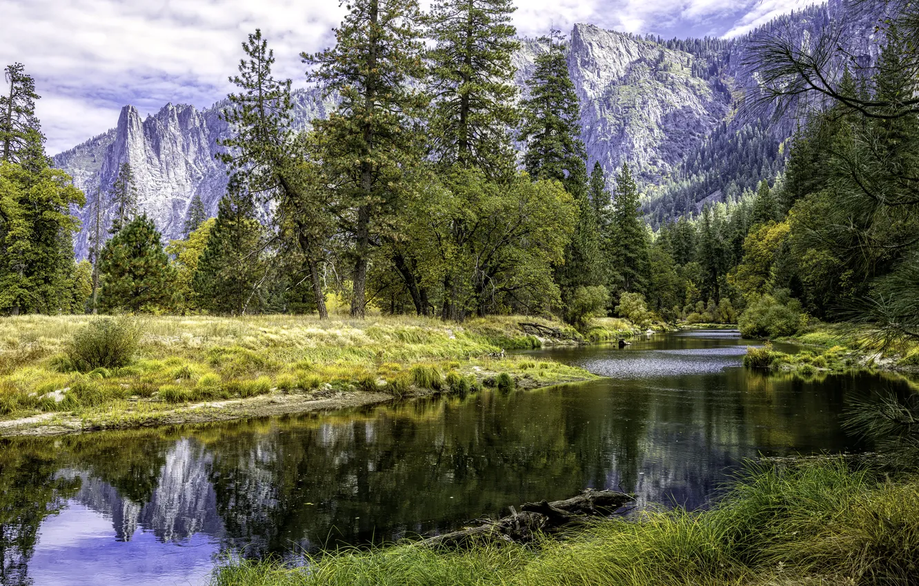 Photo wallpaper United States, California, Yosemite Village