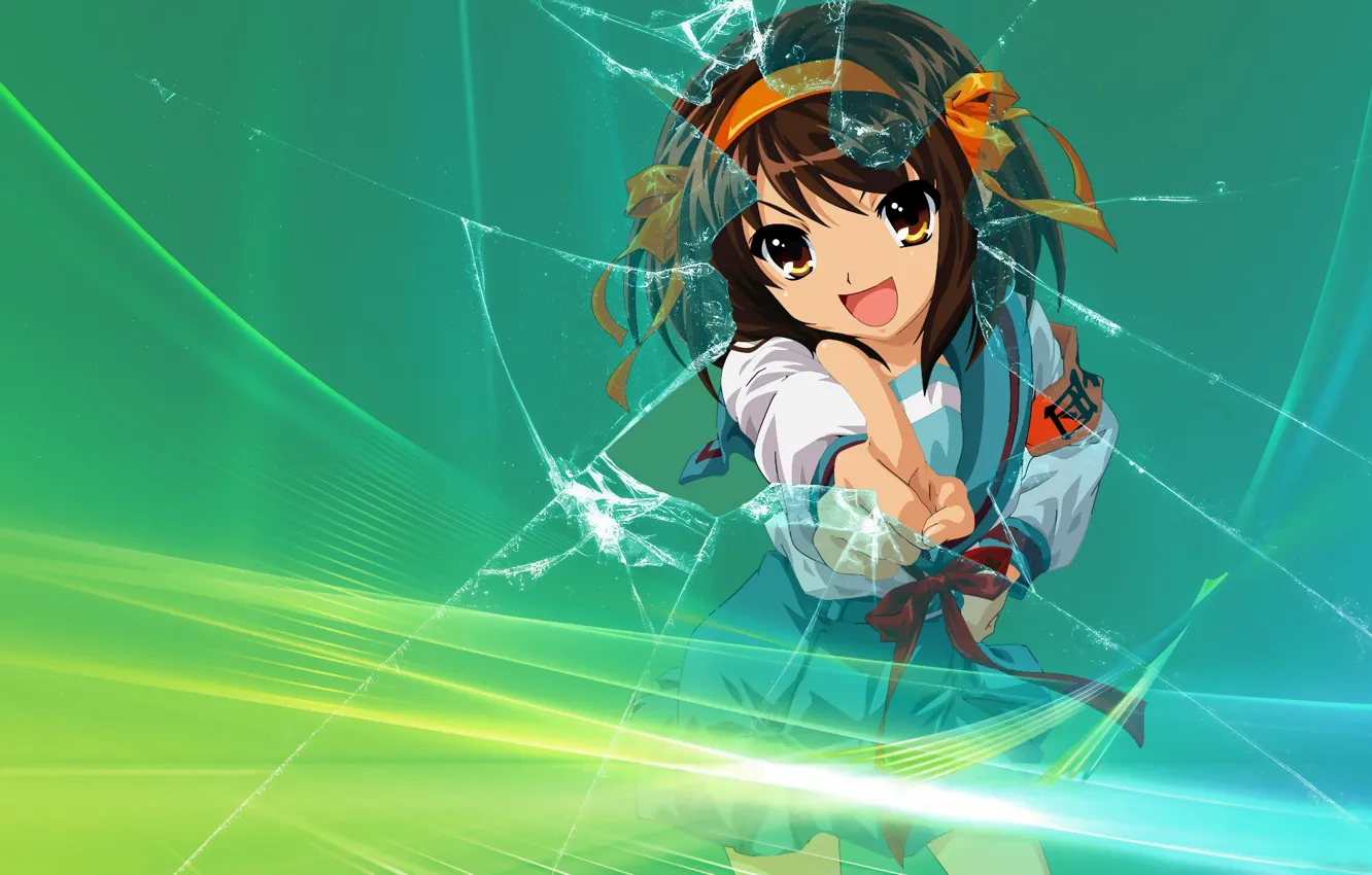 Photo wallpaper Glass, Anime, Suzume Haruhi