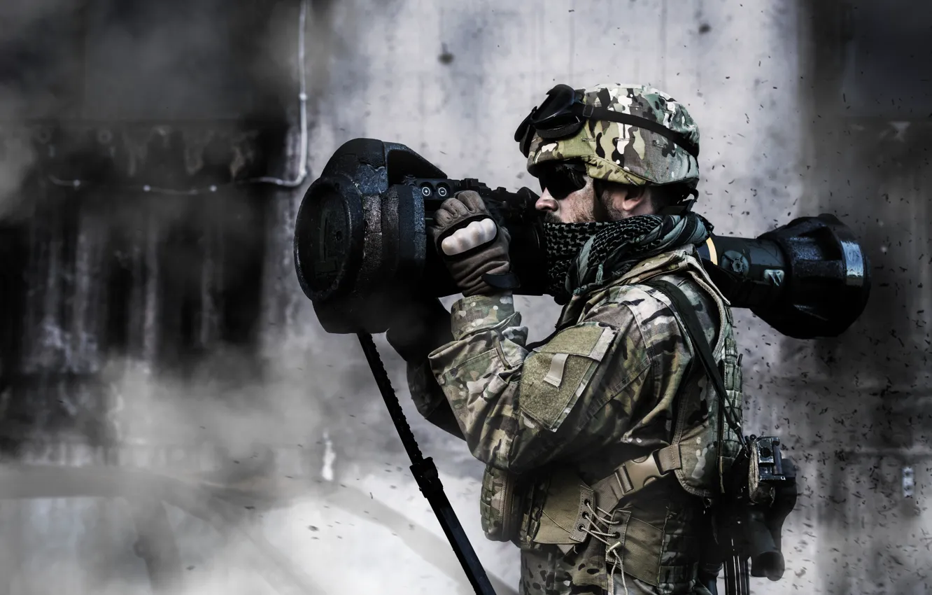 Photo wallpaper soldiers, anti-tank weapons, NLAW, Portable anti-tank guided missile, Anti-tank guided missile, Fire and forget lightweight …