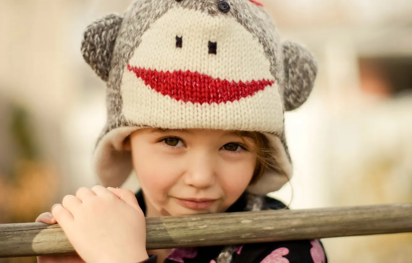 Photo wallpaper childhood, mood, girl, hat