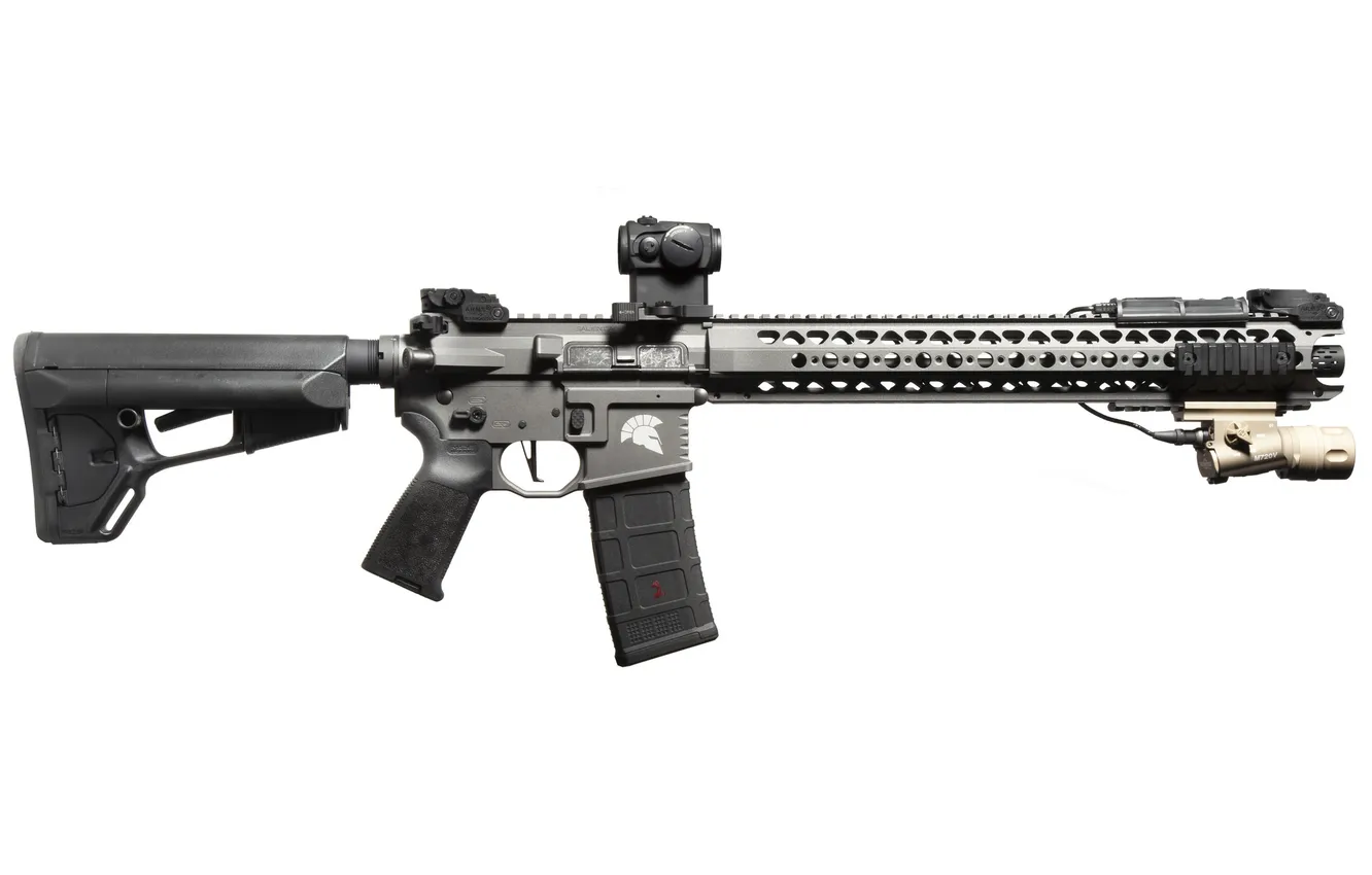 Photo wallpaper weapons, background, carabiner, assault rifle