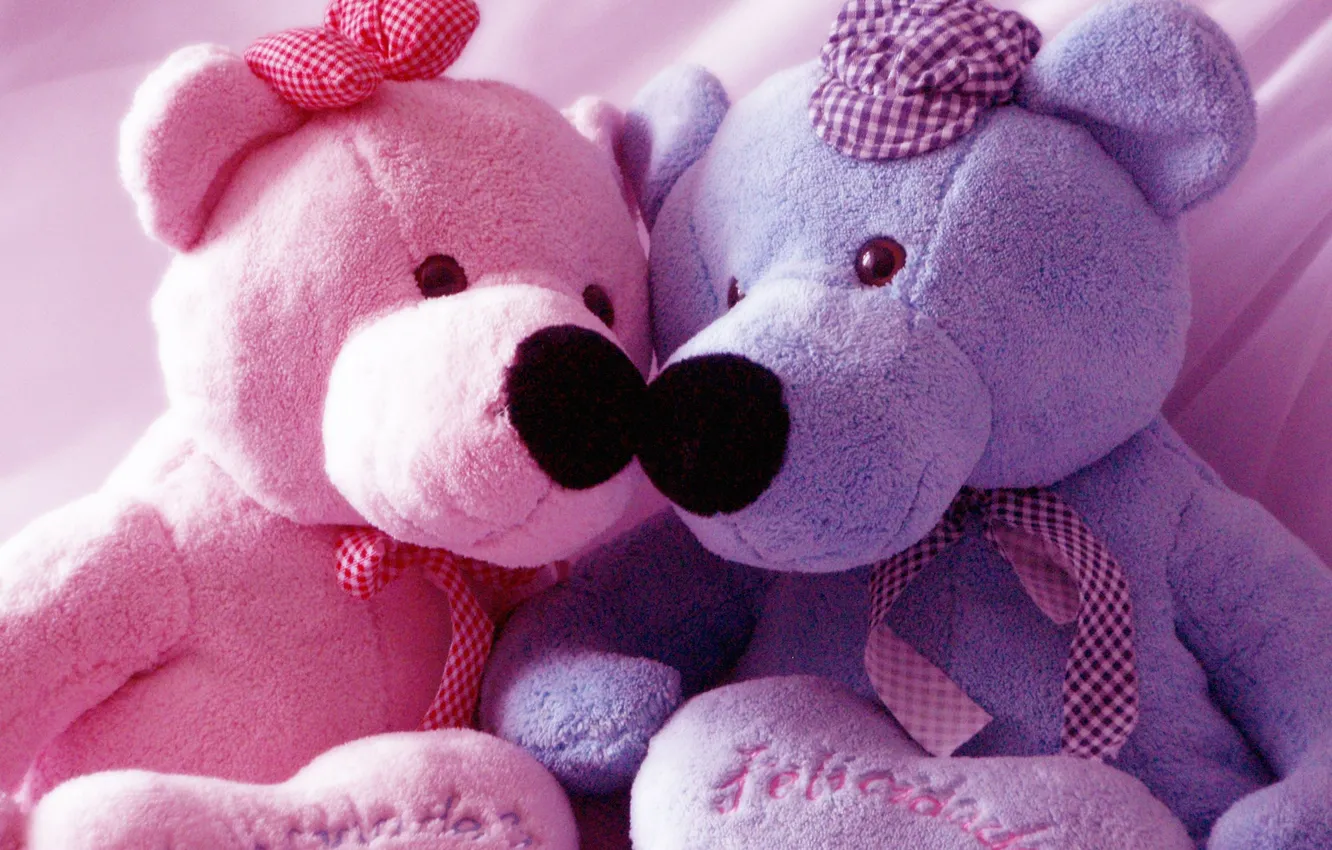 Photo wallpaper bears, holidays, Valentine, Valentine's Day, Teddy bear, Valentin