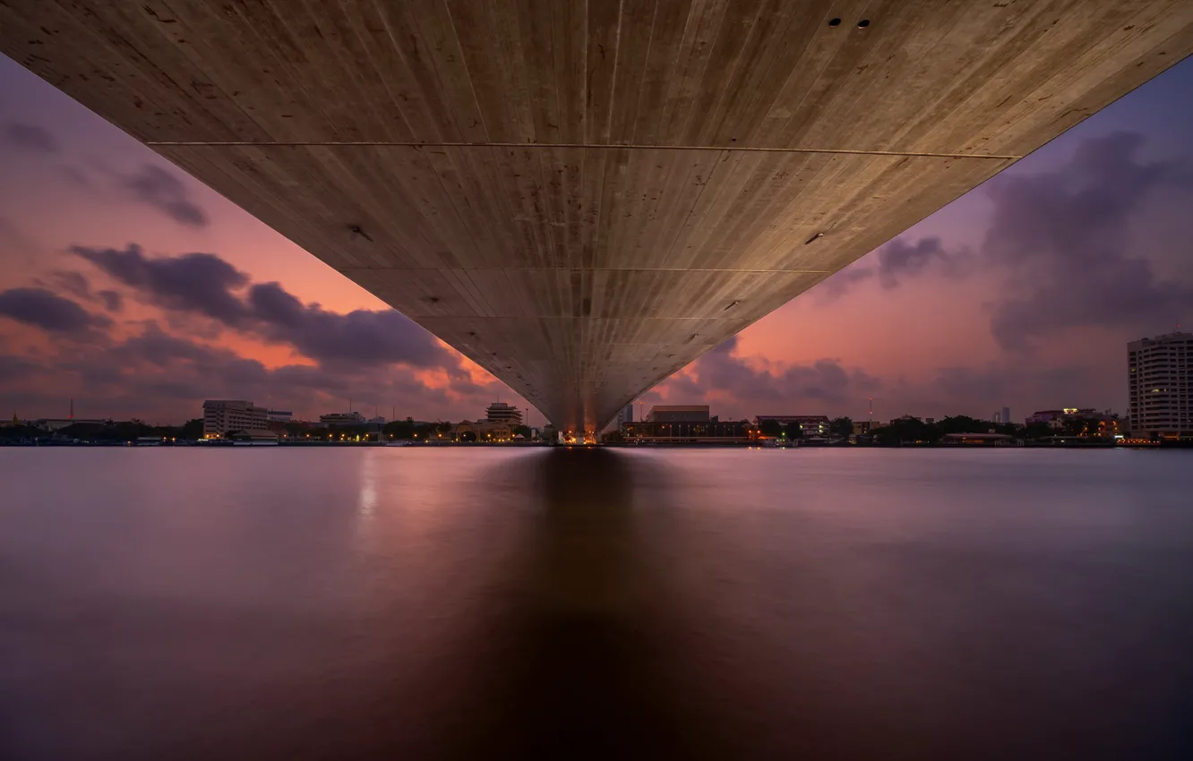 Photo wallpaper bridge, the city, Bangkok