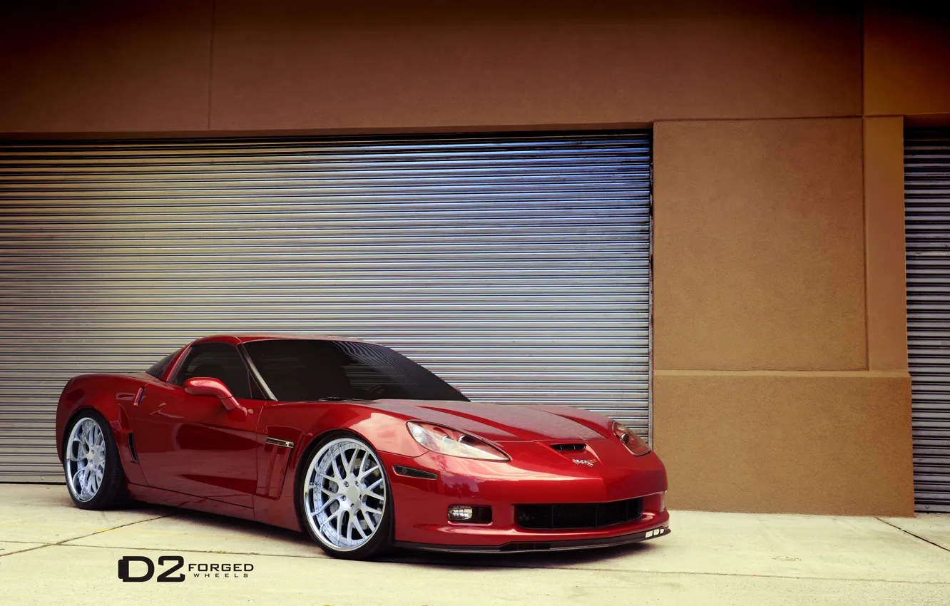 Photo wallpaper Corvette, Chevrolet, Grand, Sport, D2 FORGED FMS01 Wheels