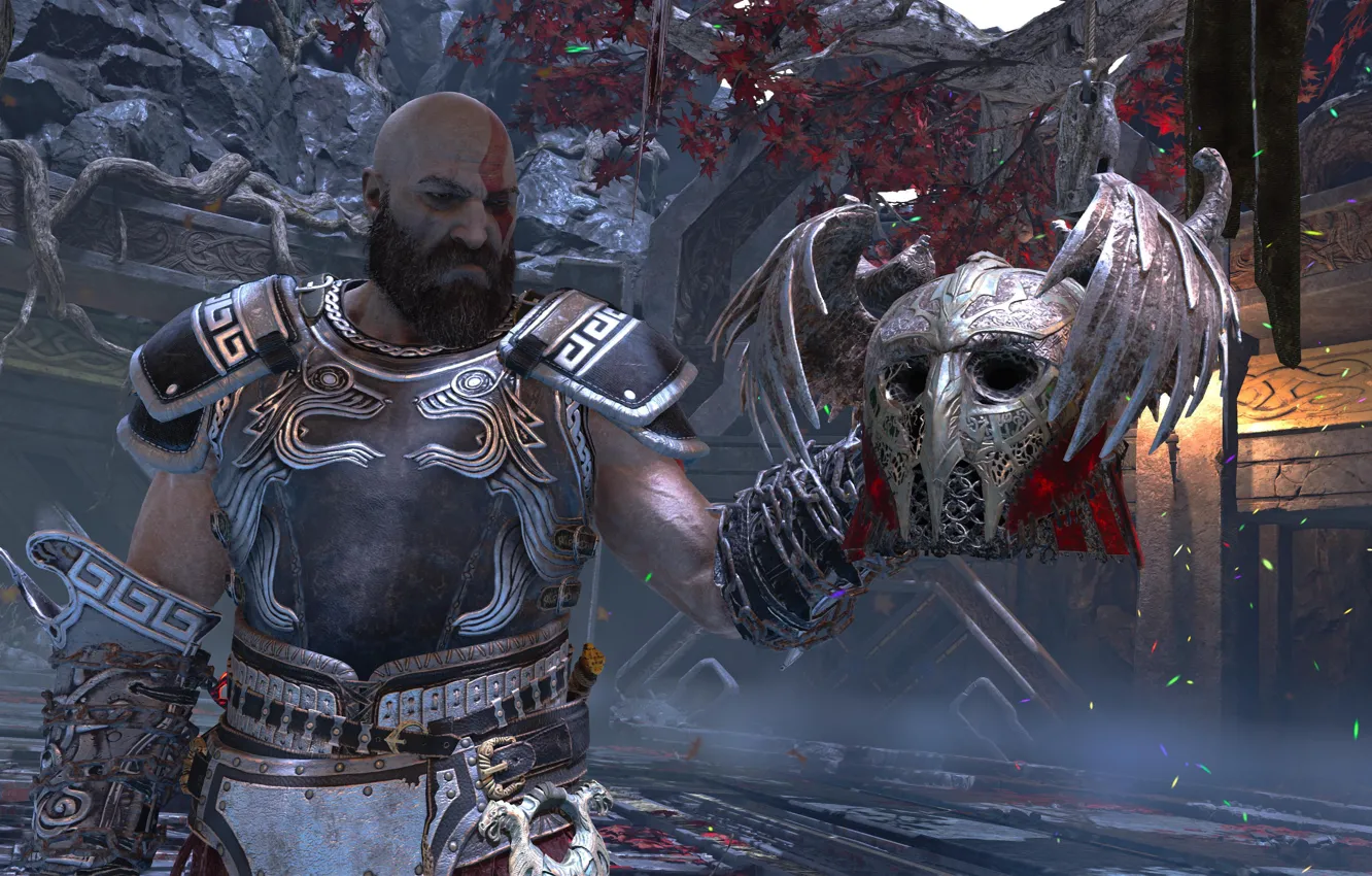 Photo wallpaper God of War, Kratos, PlayStation, God of War 4, Santa Monica Studio, The Ghost of …