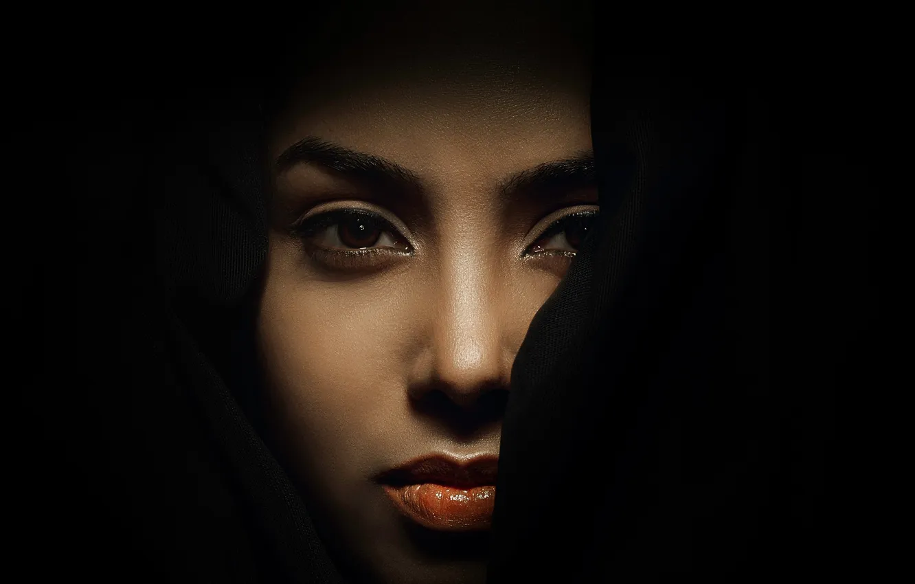 Photo wallpaper look, background, makeup, sponge, Emerge, An La