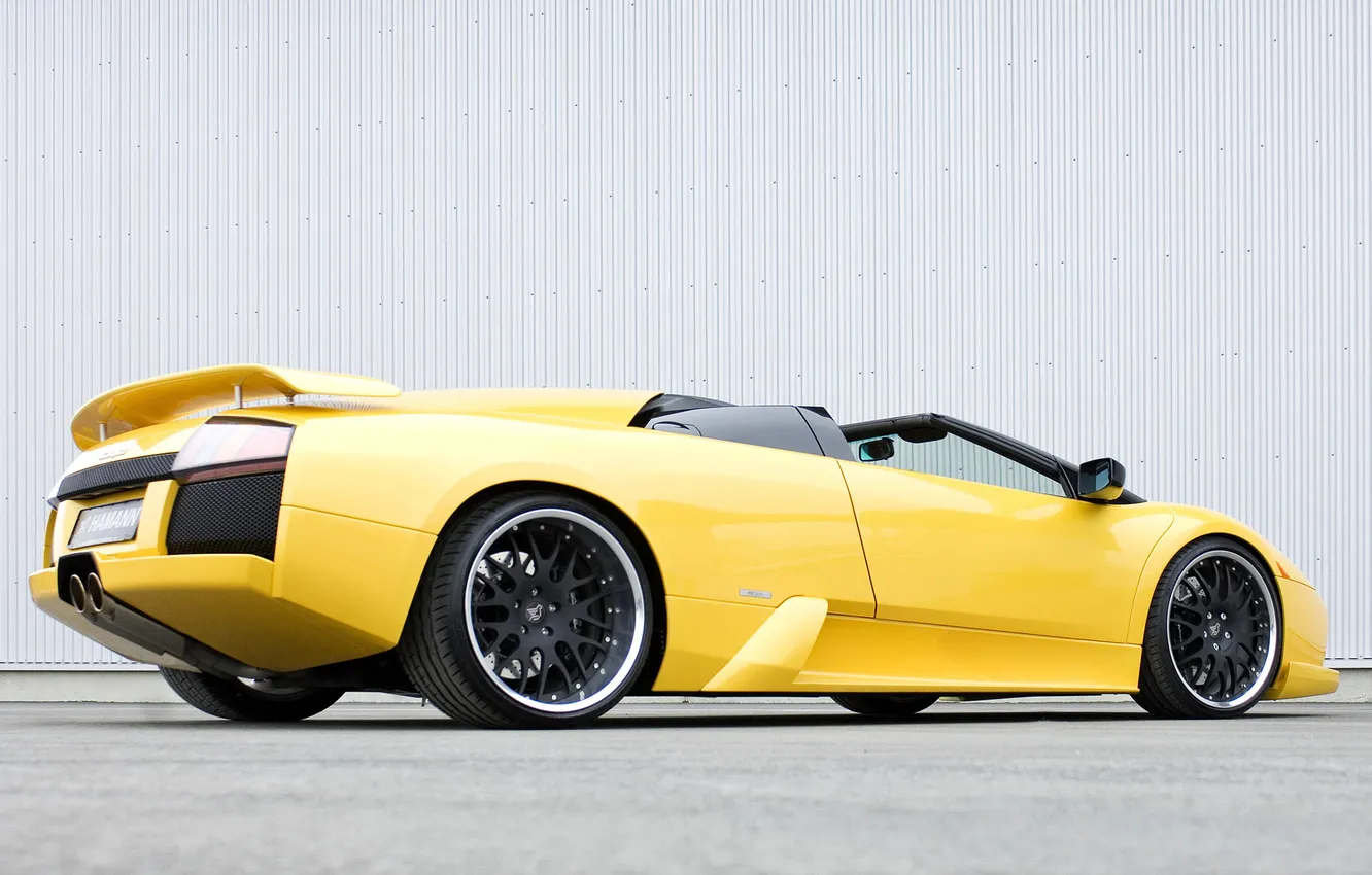 Photo wallpaper yellow, Roadster, Lamborghini, Roadster, Hamann, Murcielago, Lamborghini