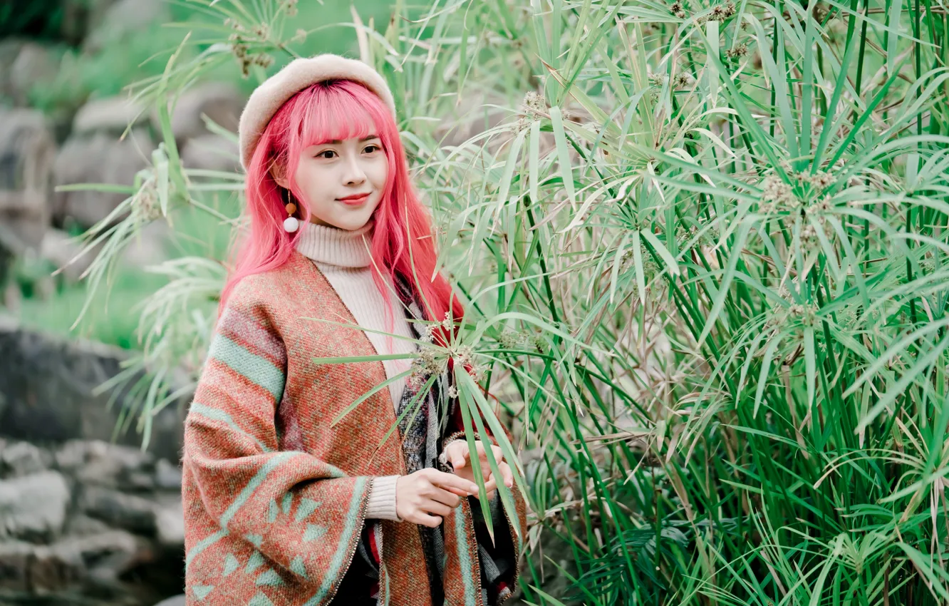 Photo wallpaper girl, Asian, cutie