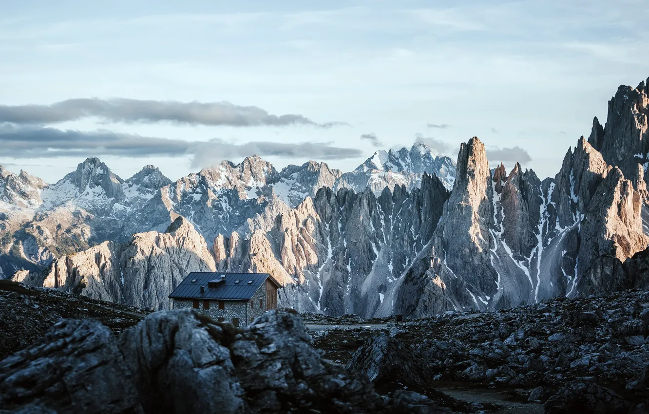 Photo wallpaper mountains, nature, home