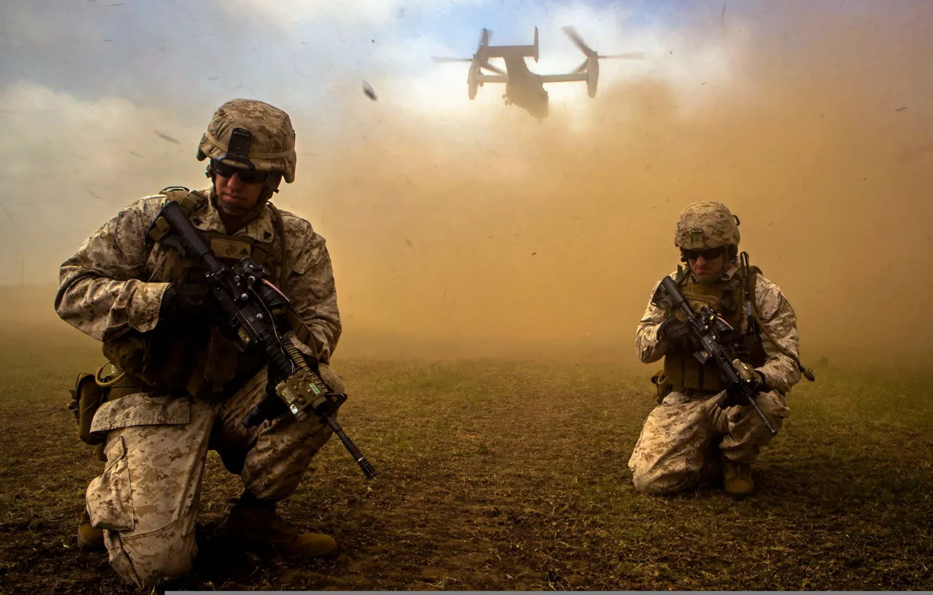 Photo wallpaper weapons, army, soldiers