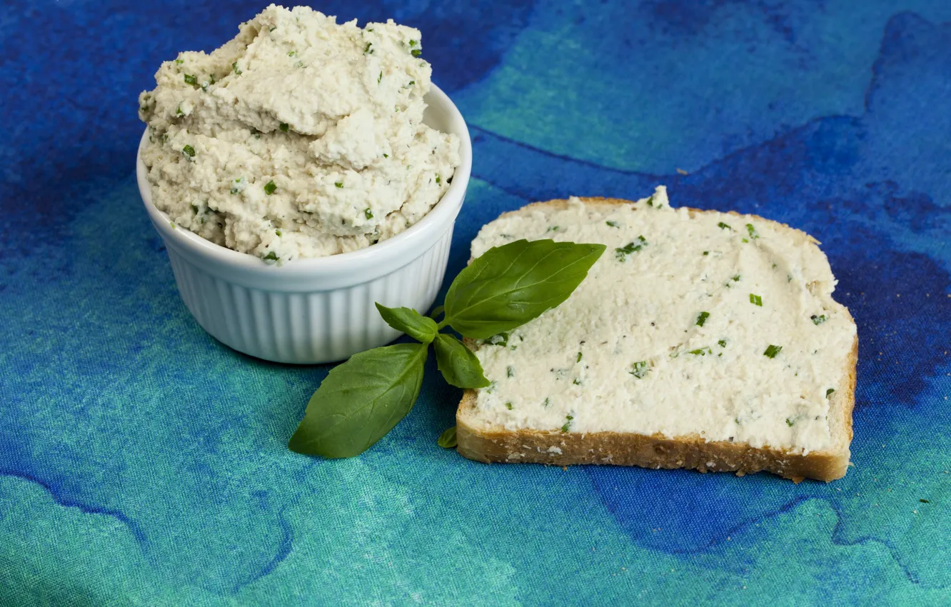 Photo wallpaper food, bread, Vegan cashew spread