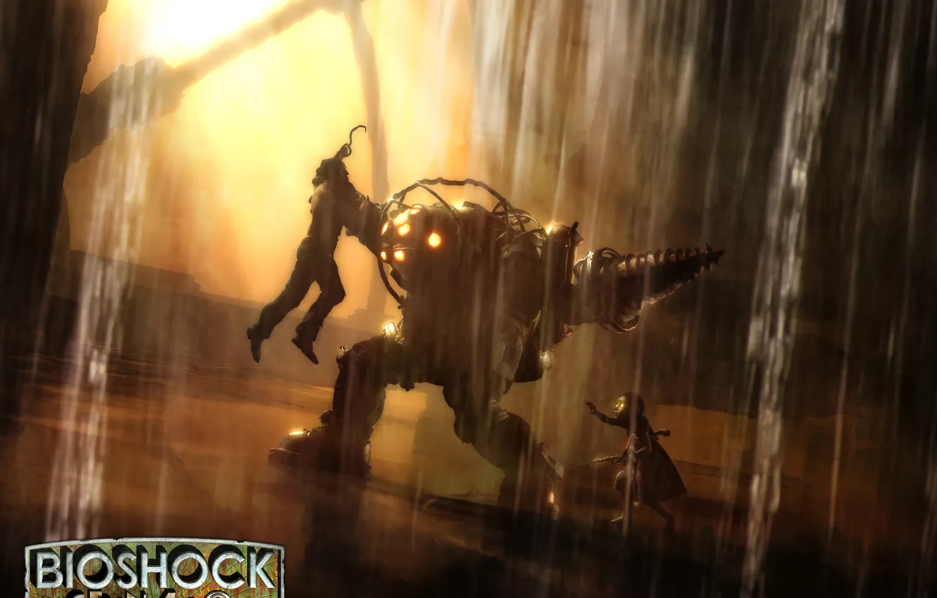 Photo wallpaper Water, The suit, Girl, Daddy, BioShock