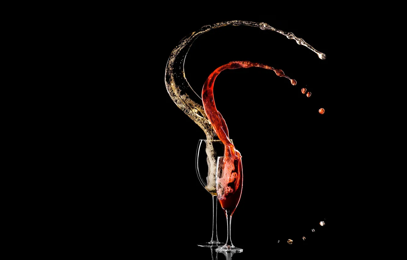 Photo wallpaper wine, Glass, drink