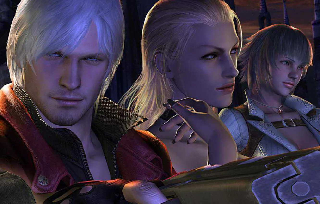 Photo wallpaper face, Dante, DMC, Dante, Devil may cry 4, lady, Trish