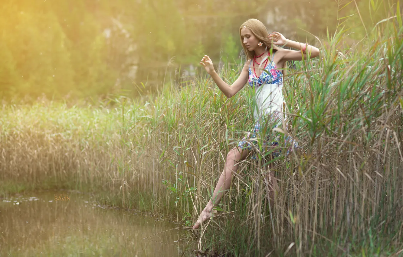 Photo wallpaper summer, grass, girl, portrait, girls, portrait, evgenysavin, EKB