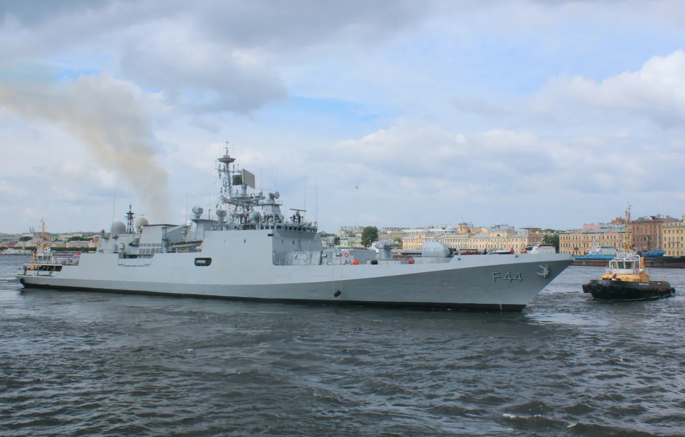 Photo wallpaper frigate, The Indian Navy, Visit, THE Tabar