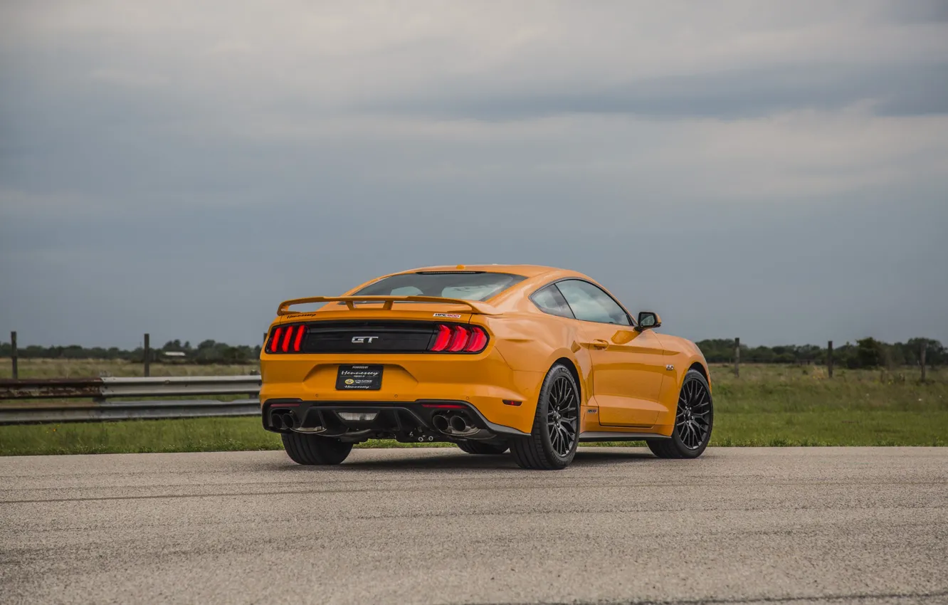 Photo wallpaper Mustang, Ford, Hennessey, rear view, Hennessey Ford Mustang GT