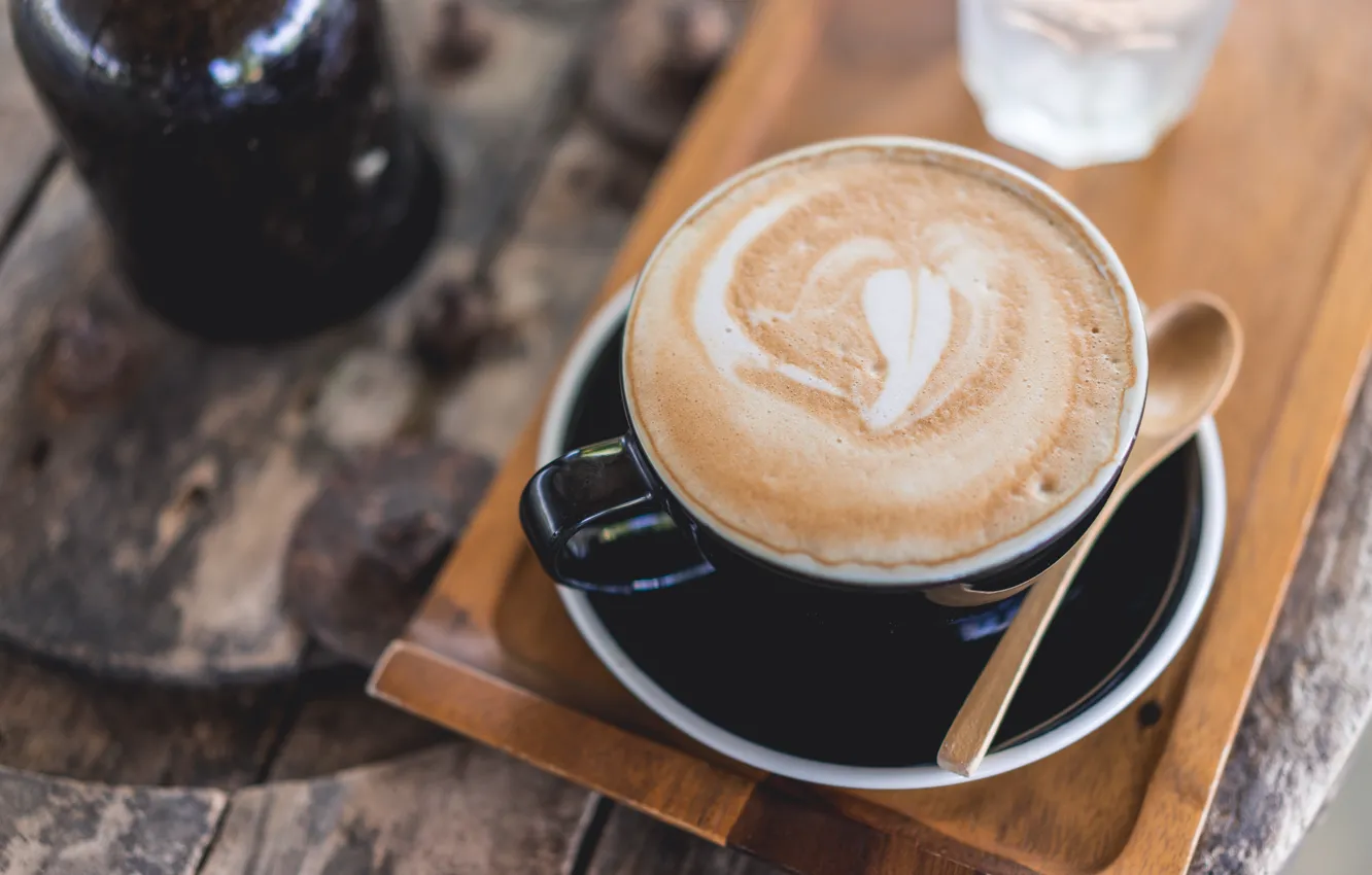 Photo wallpaper chocolate, cappuccino, foam