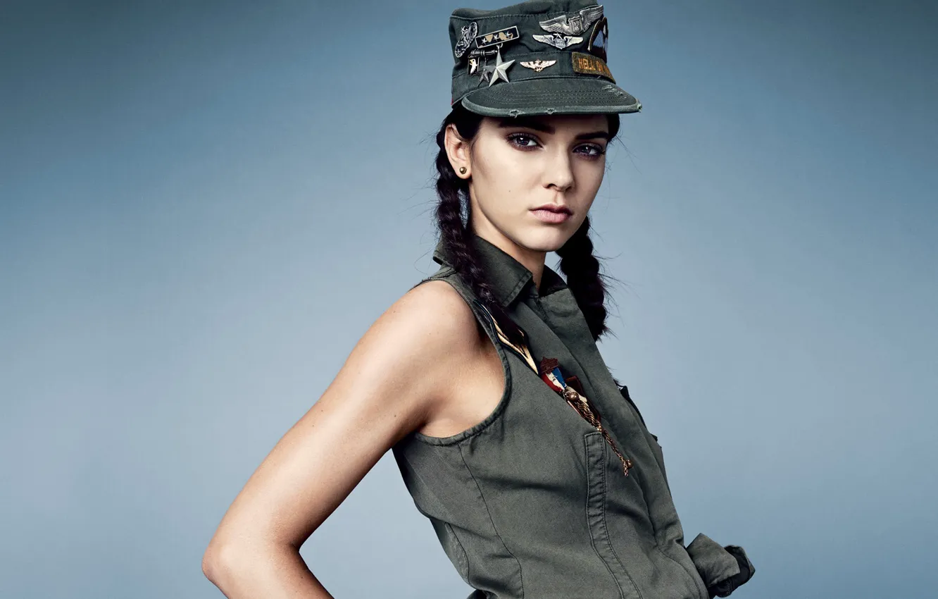 Photo wallpaper look, model, brunette, Kendall Jenner