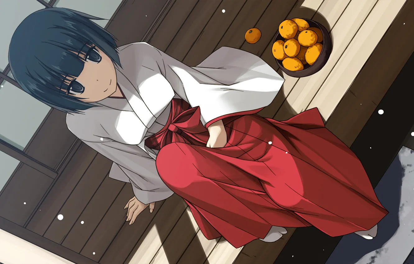 Photo wallpaper girl, priestess, anime, art, tangerines, sword art online