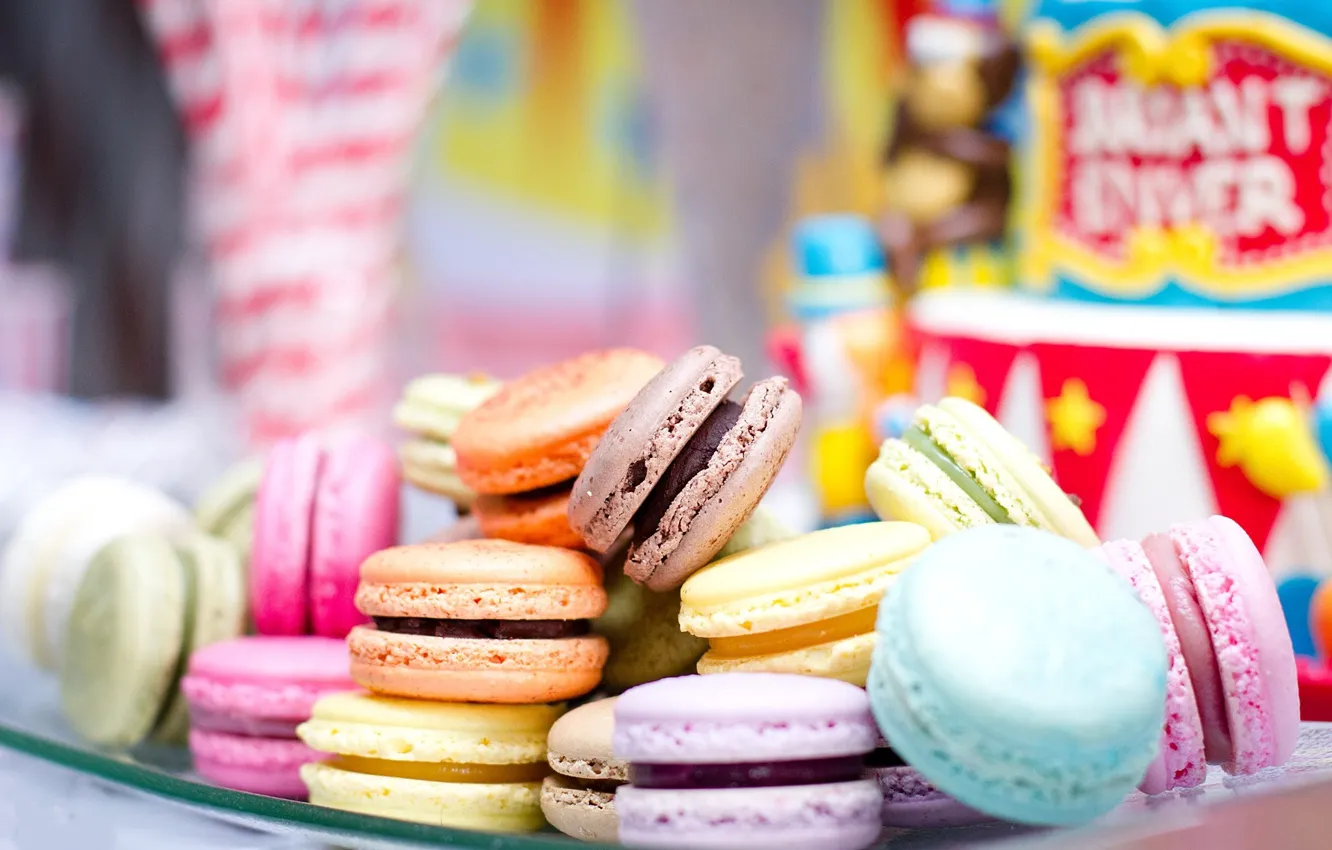 Photo wallpaper cookies, dessert, sweet, dessert, cookie, macarons, sweet, macaroon