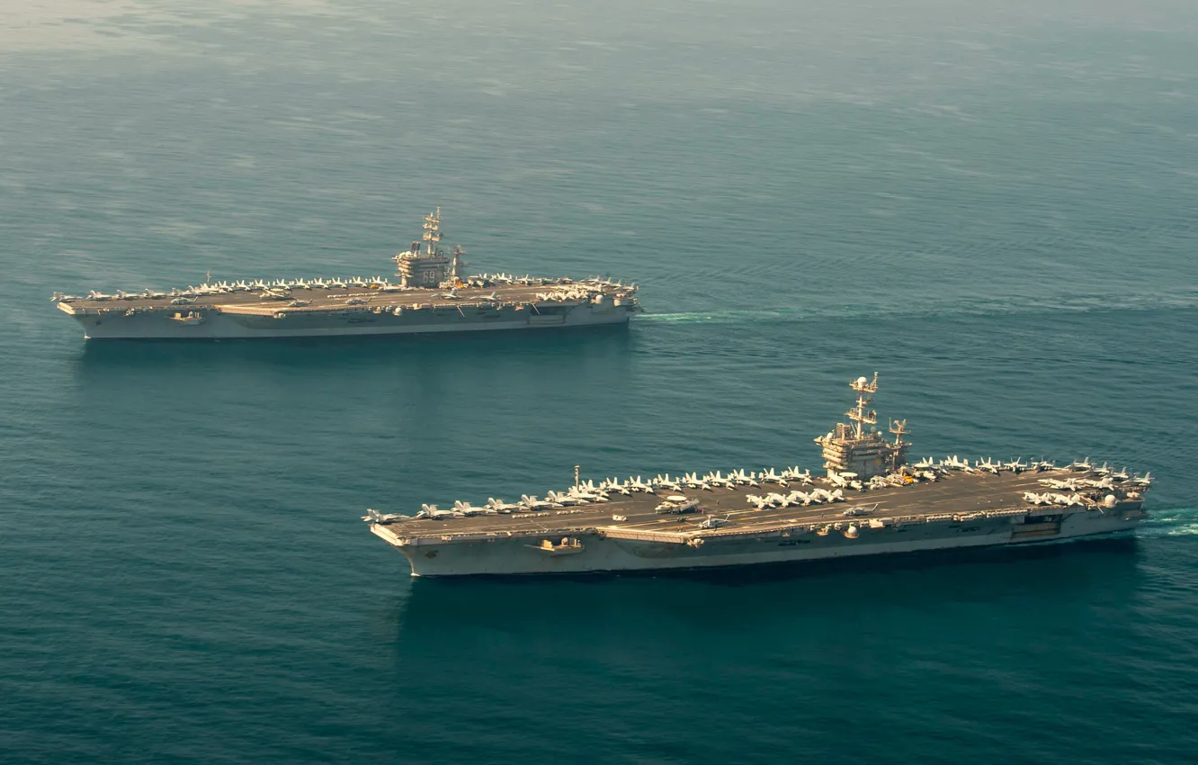 Photo wallpaper the carrier, atomic, Dwight Eisenhower, Harry Truman