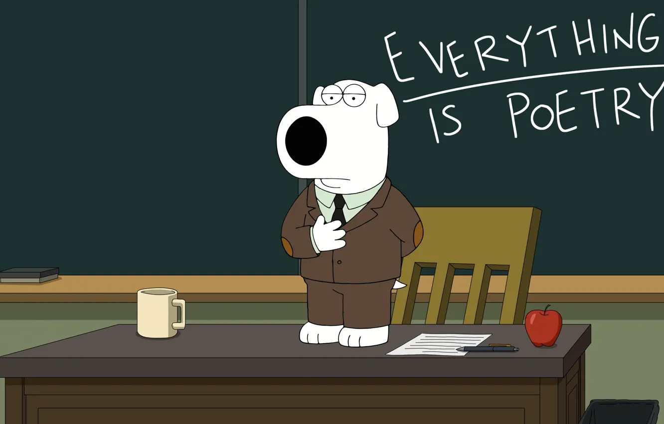 Photo wallpaper cartoon, Family guy, the cartoon series, Family Guy, Brian Griffin, Brian, Griffin, Brian Griffin
